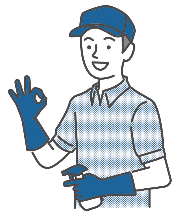 男性清掃員のイラスト