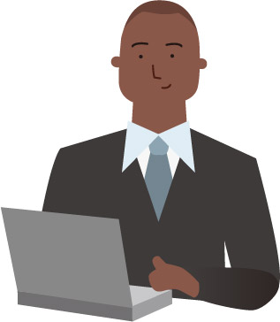 派遣された外国人ITエンジニアのイラスト